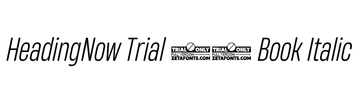 HeadingNow Trial 43 Book Italic  Fuentes Gratis Descargar