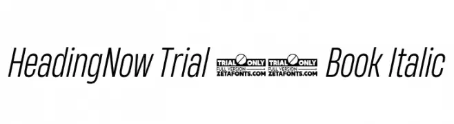 HeadingNow Trial 43 Book Italic  baixar fontes gratis