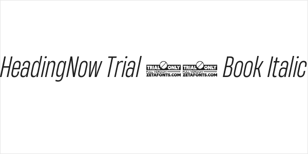 HeadingNow Trial 43 Book Italic Logo