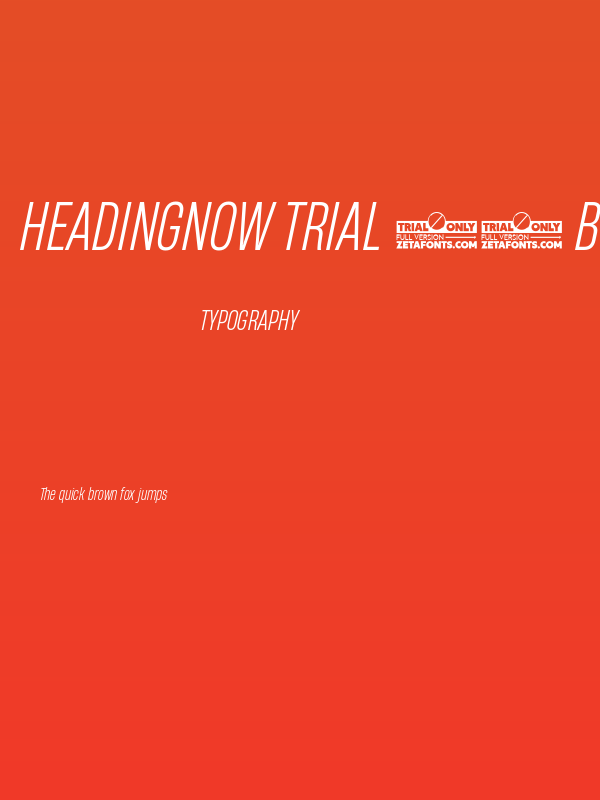 HeadingNow Trial 43 Book Italic Poster