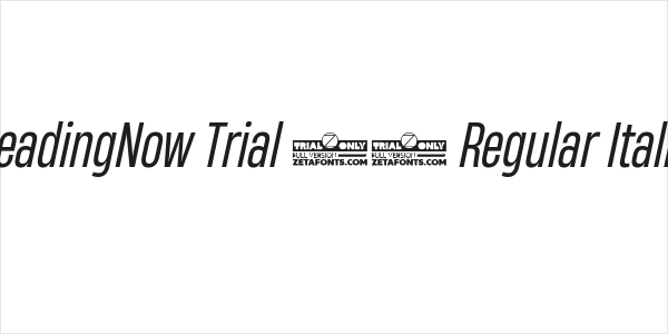 HeadingNow Trial 44 Regular Italic Logo