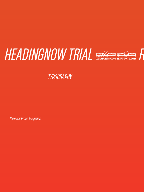 HeadingNow Trial 44 Regular Italic Poster