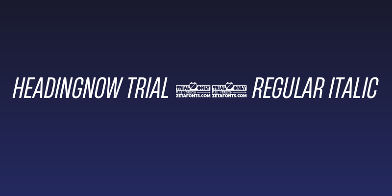 HeadingNow Trial 44 Regular Italic Social Header