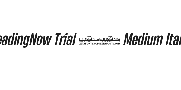 HeadingNow Trial 45 Medium Italic Logo