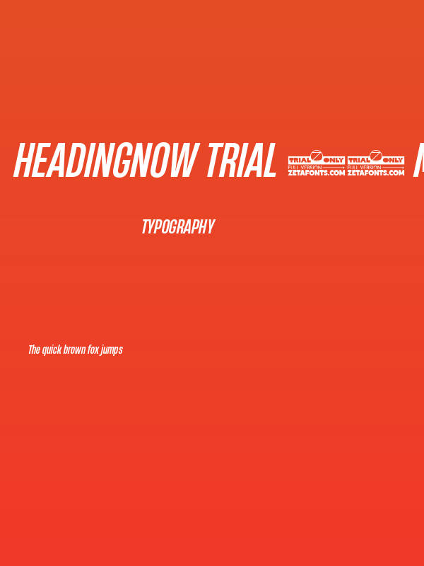 HeadingNow Trial 45 Medium Italic Poster