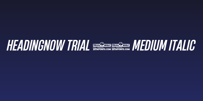 HeadingNow Trial 45 Medium Italic Social Header