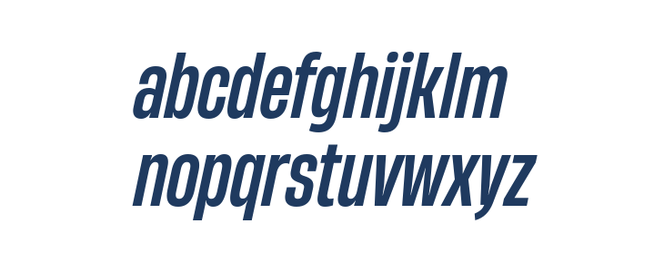 HeadingNow Trial 45 Medium Italic Lowercase