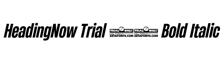 HeadingNow Trial 46 Bold Italic  Frei Schriftart Herunterladen