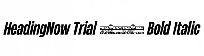 HeadingNow Trial 46 Bold Italic  Free Fonts Download