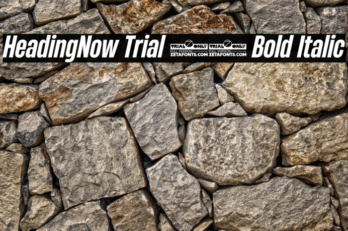 HeadingNow Trial 46 Bold Italic Example 3