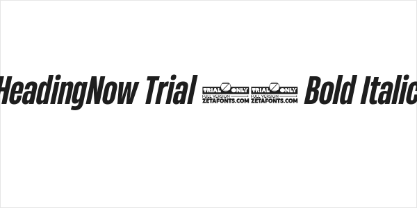 HeadingNow Trial 46 Bold Italic Logo