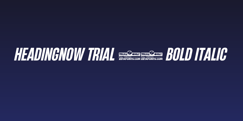 HeadingNow Trial 46 Bold Italic Social Header