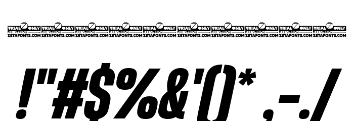 HeadingNow Trial 47 Extrabold Italic Font OTHER CHARS