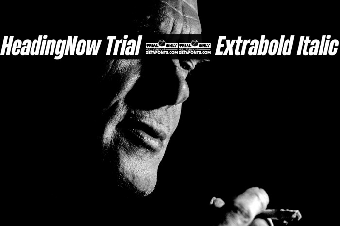 HeadingNow Trial 47 Extrabold Italic Example 1