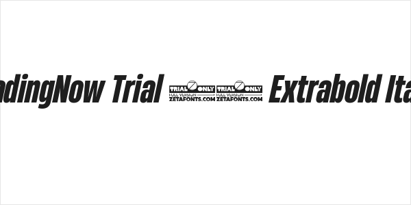 HeadingNow Trial 47 Extrabold Italic Logo