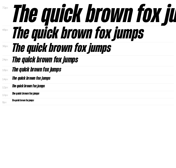 HeadingNow Trial 47 Extrabold Italic Waterfall