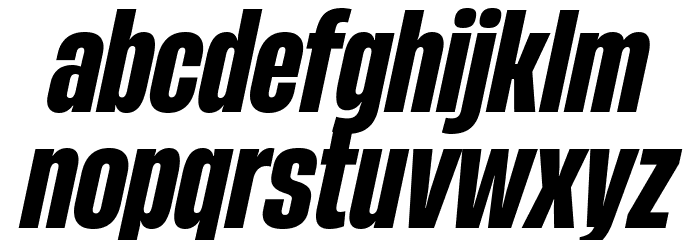 HeadingNow Trial 47 Extrabold Italic Font LOWERCASE