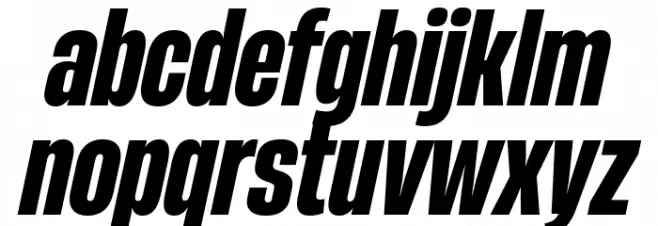 HeadingNow Trial 47 Extrabold Italic Schriftart Kleinbuchstaben