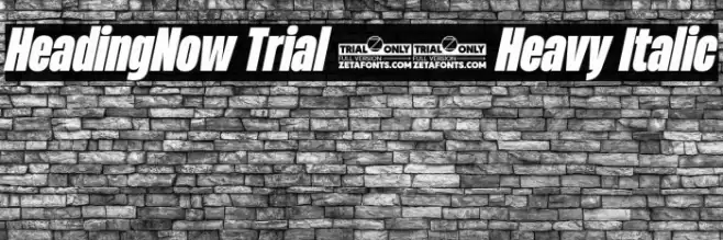 HeadingNow Trial 48 Heavy Italic Font examples