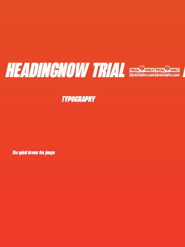 HeadingNow Trial 48 Heavy Italic Poster