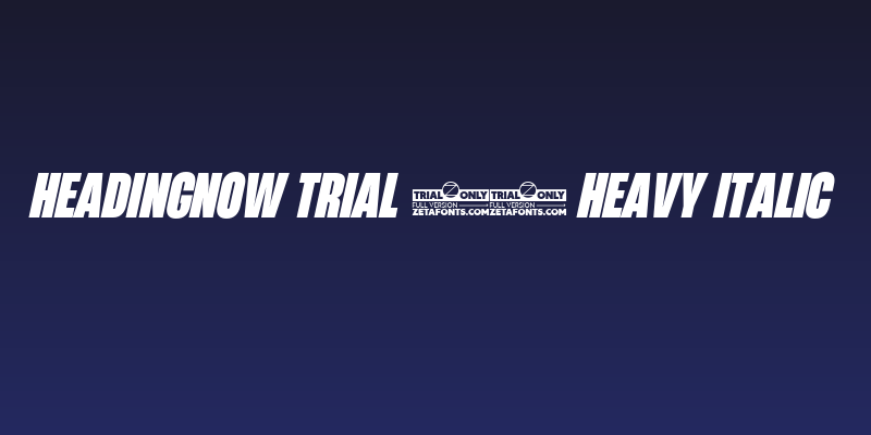 HeadingNow Trial 48 Heavy Italic Social Header