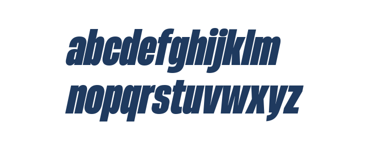 HeadingNow Trial 48 Heavy Italic Lowercase