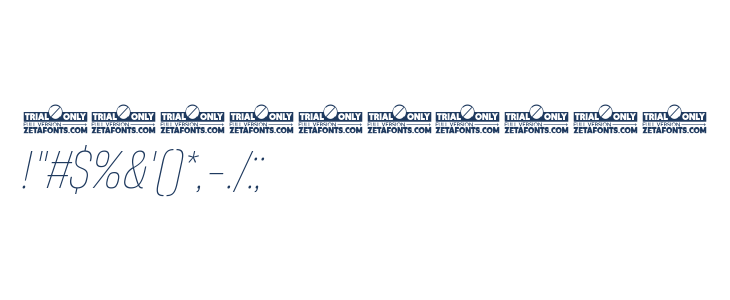 HeadingNow Trial 51 Thin Italic Other Characters