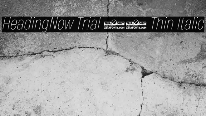 HeadingNow Trial 51 Thin Italic Font examples