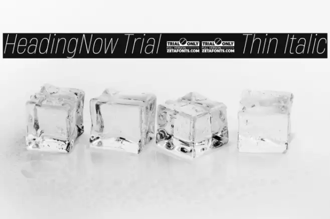 HeadingNow Trial 51 Thin Italic Font examples