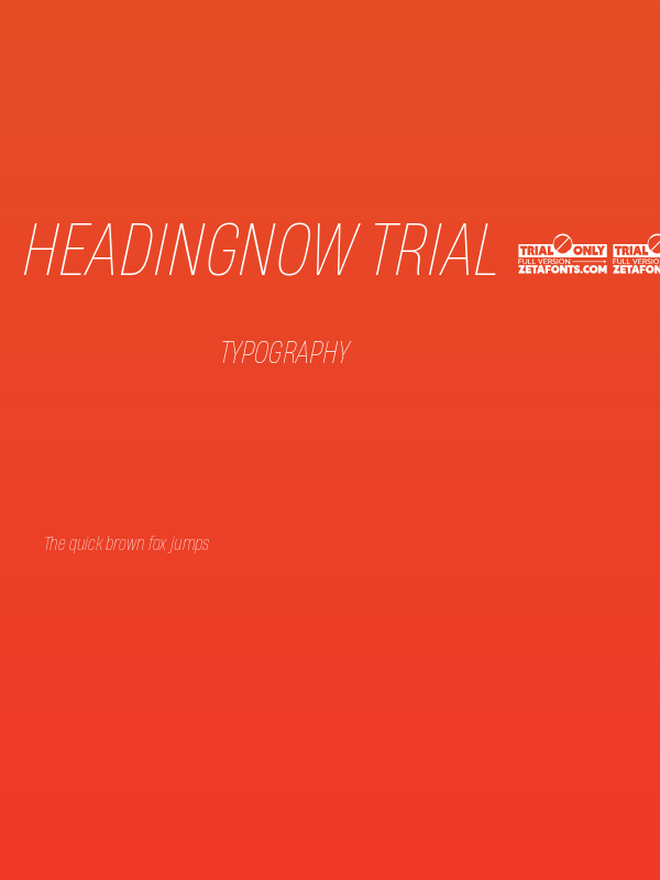 HeadingNow Trial 51 Thin Italic Poster