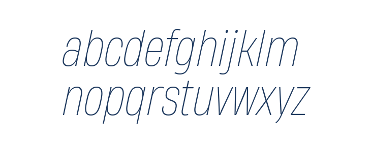 HeadingNow Trial 51 Thin Italic Lowercase