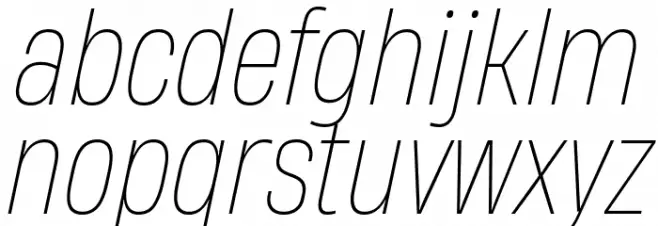 HeadingNow Trial 51 Thin Italic Font Litere mici