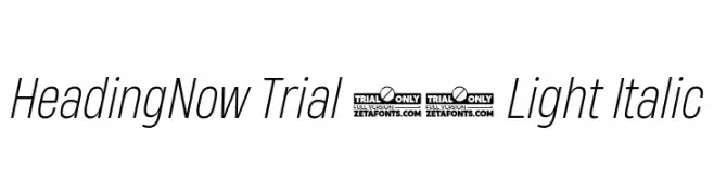 HeadingNow Trial 52 Light Italic  Descarca Fonturi Gratis