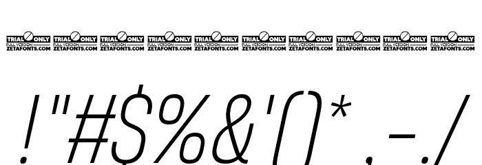 HeadingNow Trial 52 Light Italic Font OTHER CHARS