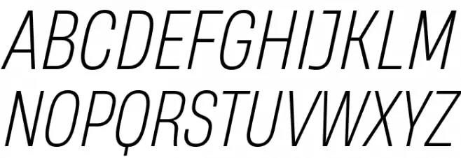HeadingNow Trial 52 Light Italic Polices MAJUSCULES