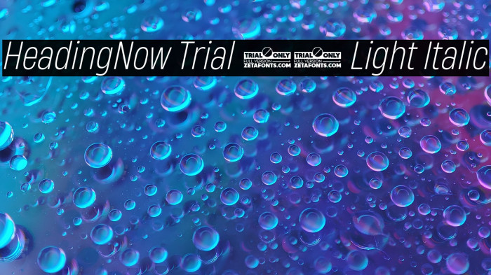 HeadingNow Trial 52 Light Italic Example 1