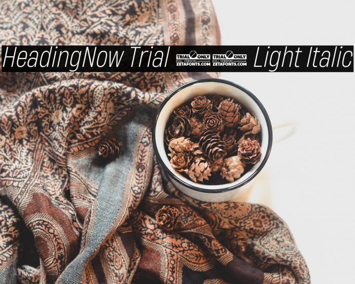 HeadingNow Trial 52 Light Italic Example 2
