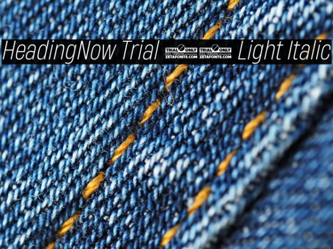 HeadingNow Trial 52 Light Italic Example 3