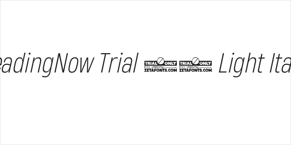 HeadingNow Trial 52 Light Italic Logo