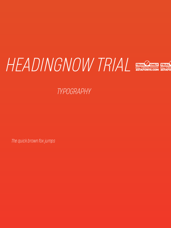 HeadingNow Trial 52 Light Italic Poster