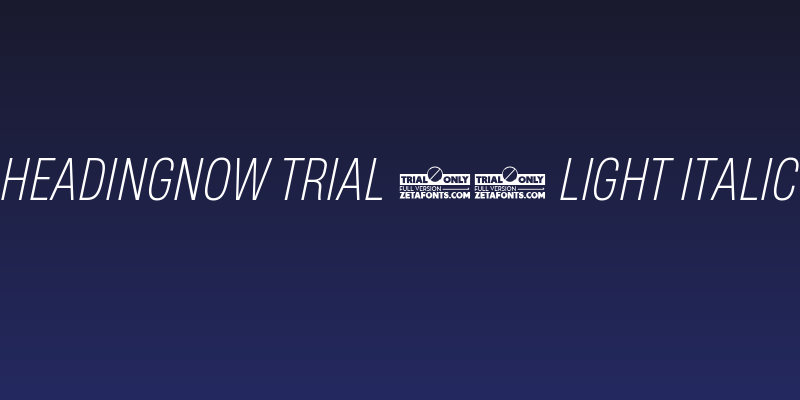 HeadingNow Trial 52 Light Italic Social Header