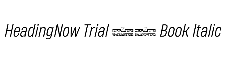 HeadingNow Trial 53 Book Italic  Frei Schriftart Herunterladen