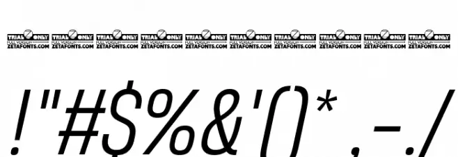 HeadingNow Trial 53 Book Italic Font OTHER CHARS