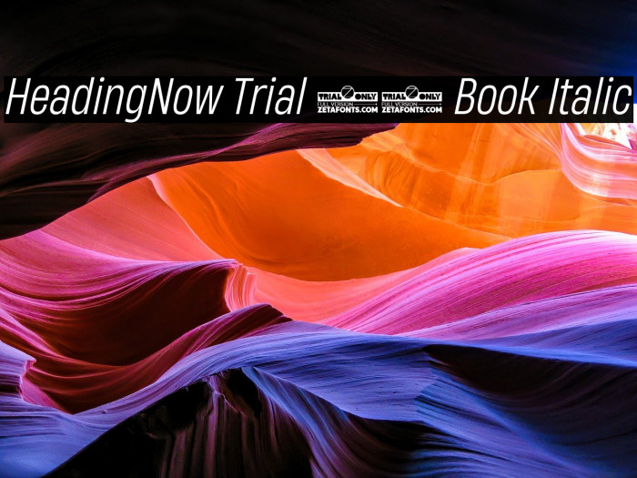 HeadingNow Trial 53 Book Italic Example 1