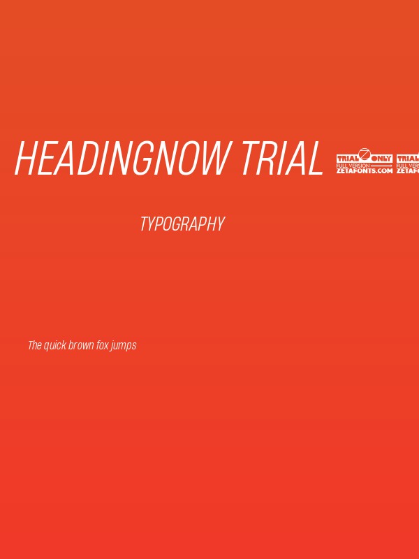 HeadingNow Trial 53 Book Italic Poster