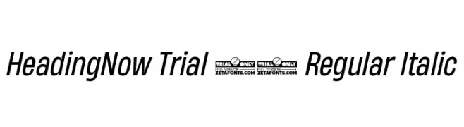 HeadingNow Trial 54 Regular Italic  免费字体下载