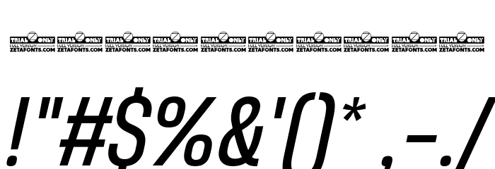 HeadingNow Trial 54 Regular Italic Font OTHER CHARS