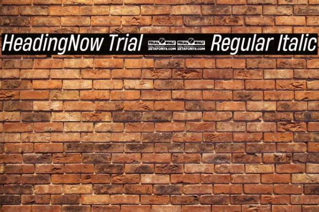 HeadingNow Trial 54 Regular Italic Example 2