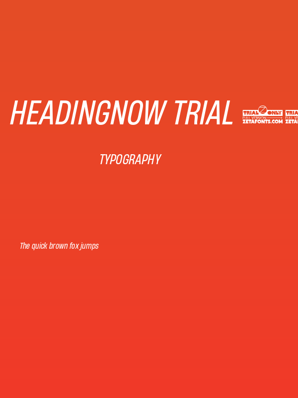 HeadingNow Trial 54 Regular Italic Poster