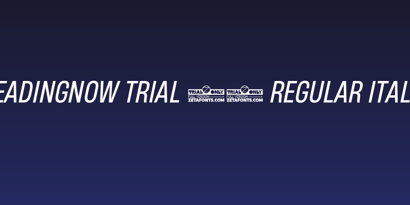 HeadingNow Trial 54 Regular Italic Social Header